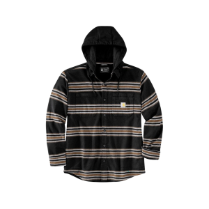 Carhartt Men's Rugged Flex Relaxed Fit Fleece Lined Hooded Shirt Jacket Carhartt Brown/Black XL Tall