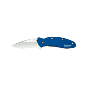 Kershaw Scallion Assisted Opening Pocket Knife 2.4" Drop Point 420HC Stainless Steel Blade Aluminum Handle Navy Blue