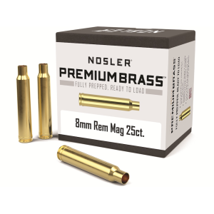 Nosler Premium 8mm Remington Magnum Brass Box of 25
