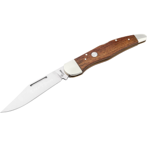 Boker Knives Traditional Series 2.0 Folding Hunter Single Blade Pocket Knife 3.62" Clip Point D2 Satin Blade Wood Handle Brown