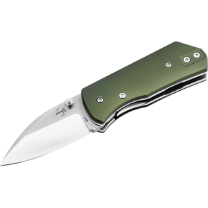 Boker Knives Lefti Pocket Knife 2.24" Sheepsfoot Sandvik 12C27 Satin Blade Aluminum Handle Green