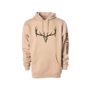 Muley Freak Men's Elk Freak Hoodie Tan Large