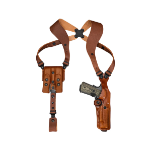 Galco VHS 4.0 Shoulder Holster Ambidextrous Glock 20, 21, Springfield Echelon Leather Tan - Galco