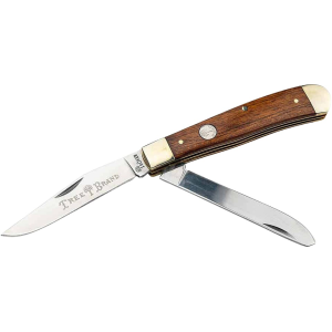 Boker Knives Traditional Series 2.0 Trapper Pocket Knife 3.25" Clip and Spey Point D2 Satin Blade Tulip Wood Handle