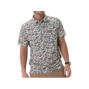 Burlebo Men's Performance Short Sleeve Polo Classic Deer Camo XL