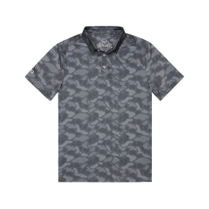 Burlebo Men's Performance Short Sleeve Polo Stone Camo Medium