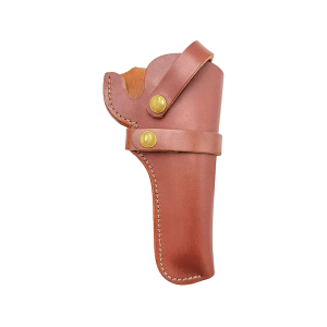 Hunter 1100 Snap-Off OWB Holster Right Hand Colt Diamondback, Model 1917, New Service, Officers Model Revolver, Three Fifty Seven, Trooper, S&W 22, 27, 28, 657, 1917 Army 5.5" to 6" Leather Chestnut