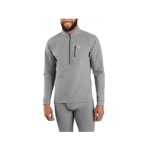 Carhartt Men's Force Heavyweight Knit Long Sleeve Quarter Zip Base Layer Shirt Shadow Heather Large