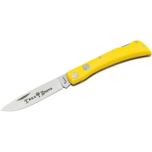 Boker Knives Traditional Series 2.0 Rangebuster Pocket Knife 3.5" Drop Point D2 Satin Blade Synthetic Handle Yellow