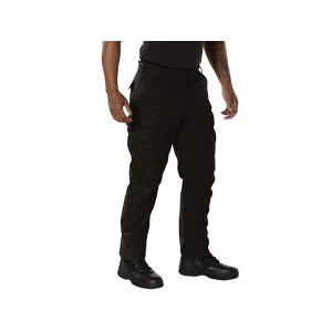 Rothco Men's Rip-Stop BDU Pants Black Medium