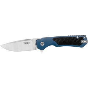 Buck Knives 714 Stinger Pocket Knife 3" Drop Point D2 Satin Blade Aluminum Handle Blue