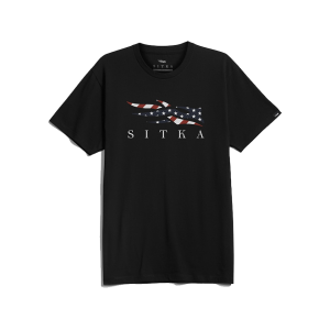 Sitka Gear Men's Icon Flag Short Sleeve Crew Neck T Shirt Sitka Black 2XL - Sitka Gear