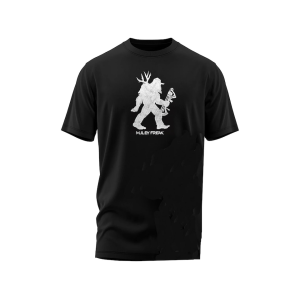 Muley Freak Men's Sasquatch Silhouette Short Sleeve T Shirt Black Large