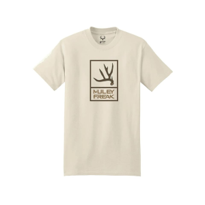 Muley Freak Men's Buck Shed Short Sleeve T Shirt Tan Large