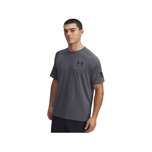Under Armour Men's Freedom Tech T Shirt Castlerock/Black XL