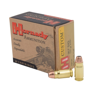 Hornady Custom 357 Sig Ammo 147 Grain Hornady XTP Jacketed Hollow Point Box of 20