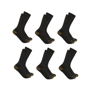 Carhartt Men's Midweight Crew Socks Black XL 6 Pk