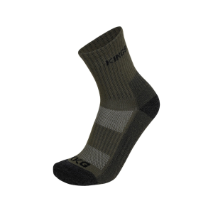 Kings Camo Men's Merino Wool Lightweight Crew Socks Dark Forest Medium