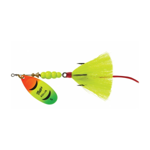 Mepps Aglia Dressed Inline Spinner 1/2oz Yellow Tail Hot Firetiger Blade