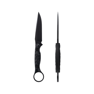 Toor Knives Serpent S Fixed Blade Knife 3.75" Drop Point CPM-M4 Socom Black Blade G-10 Handle Black
