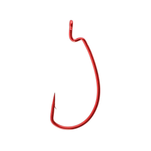 Gamakatsu Superline Extra Wide Gap Offset Worm Hook #3/0 Red 5PK