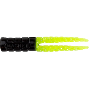 Crappie Magnet Grub Black/Chartreuse Flash