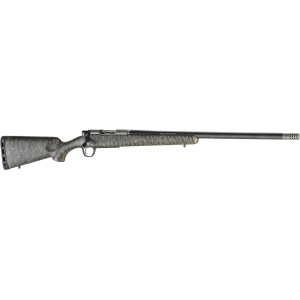 Christensen Arms Ridgeline Bolt Action Rifle 6.5 PRC 24" Carbon Fiber Threaded Barrel Stainless Frame Black/Green Spiderweb Field Stock