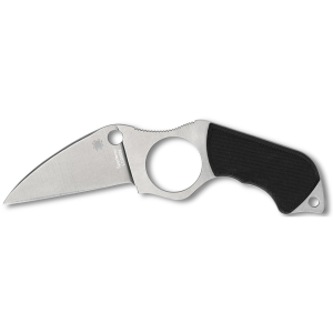Spyderco Swick 5 Large Fixed Blade Knife 2.73" Wharncliffe LC 200 N Satin Blade G-10 Handle Black
