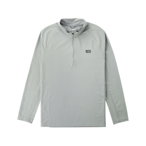 AFTCO Men's Air O Mesh Tech Shirt Harbor Gray Heather Large