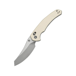 CIVIVI Sixgill Pocket Knife 3.41" Reverse Tanto Nitro-V Satin Blade G-10 Handle Ivory