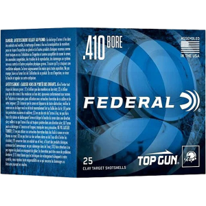 Federal Top Gun Sporting 410 Ammo 2-1/2" #8 Lead Shot 1/2 oz Case of 250 (10 Boxes of 25) - Federal Premium