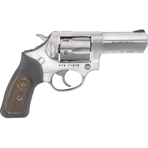 Ruger SP101 327 Federal Magnum Revolver 3" Stainless Barrel 6 Round Black Grip