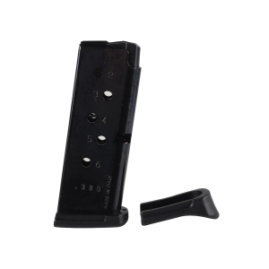 Ruger LCP Magazine 380 ACP 6-Round Steel Blue with Finger Rest
