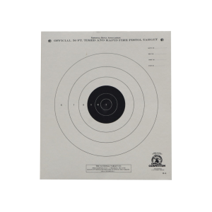 NRA Official Pistol Target B-3 50' Timed and Rapid Fire Paper 100PK