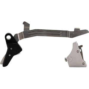 Timney Triggers Alpha Competition Trigger for Glock 17, 19, 22, 23, 34, 35 Gen 3, 4 Black with Silver Safety