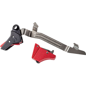 Timney Triggers Alpha Competition Trigger for Glock 20, 21, 29, 30, 40 Gen 3, 4 Black with Red Safety