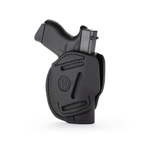 1791 Gunleather 3 Way OWB Holster Ambidextrous Glock 42, 43, 43X, Kel-Tec 380, P11, Ruger LCP, S&W Bodyguard, Sig Sauer P365 Leather Black