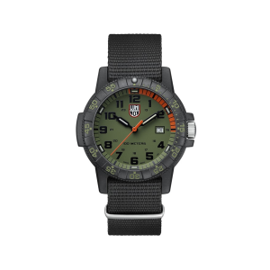 Luminox Leatherback Sea Turtle Giant Watch Carbon Compound/Webbing Black/Green Face