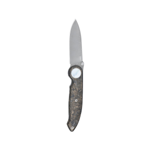CRKT Pursue Pocket Knife 3.15" Drop Point Damasteel Acid Etch Blade Fat Carbon Handle Dark Matter