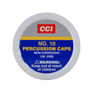 CCI #10 Percussion Caps Box of 1000 (10 Cans of 100)