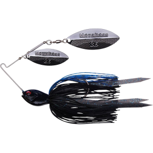 Megabass SV-3 Double Willow Spinnerbait 3/8oz Black Blue Black Nickel