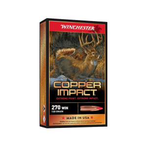 Winchester Copper Impact 270 Winchester Ammo 130 Grain Winchester Copper Impact Polymer Tip Lead Free Box of 20