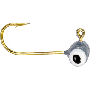 Mr. Crappie Teen-Zee Sausage Head 1/32oz Football Jighead Gray