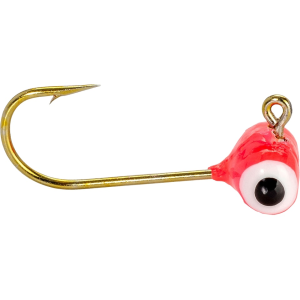 Mr. Crappie Teen-Zee Sausage Head 1/64oz Football Jighead Flo Red