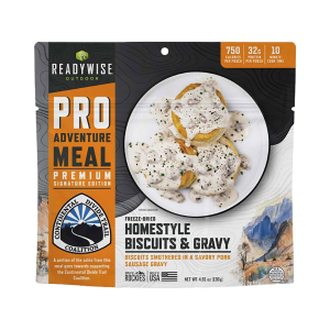 ReadyWise Outdoor Pro Meal Homestyle Biscuits & Gravy with Sausage Freeze Dried Food