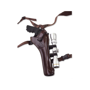 Galco Kodiak Shoulder Holster Right Hand TC Contender, G2 12" Scoped Leather Brown - Galco