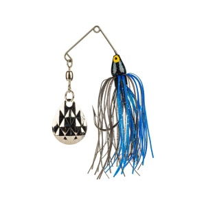 Strike King Mini-King Single Colorado Spinnerbait 1/8oz Black Blue Head/Black Blue Skirt Nickel