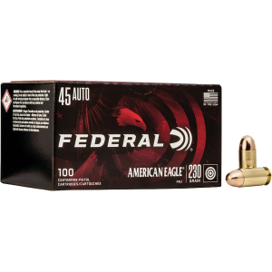 Federal American Eagle 45 ACP Ammo 230 Grain Full Metal Jacket Case of 500 (5 Boxes of 100) - Federal Premium