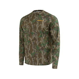 Muddy Outdoors Men's Crew Base Layer Shirt Mossy Oak Greenleaf Medium
