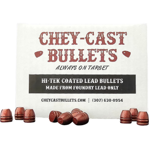 Chey-Cast HI-TEK Super Coat 45 Caliber (452 Diameter) Bullets 180 Grain Round Nose Flat Point Box of 500 - Chey-Cast Bullets